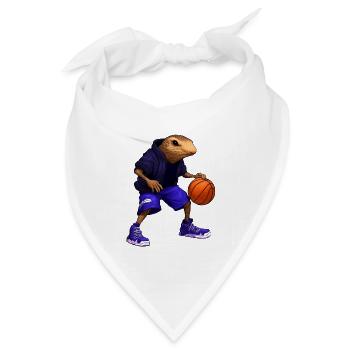 Maulwurf Basketball - Bandana Dreieckstuch - Weiß - Vorne