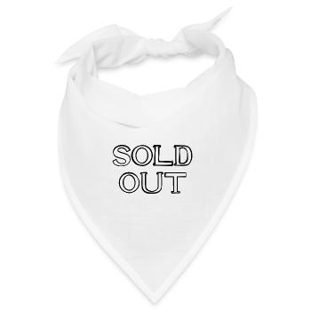 Sold Out Schriftzug handgezeichnet - Bandana Dreieckstuch - Weiß - Vorne