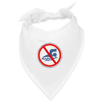 schwimmingpool verbotsschild spanien  - Bandana Dreieckstuch - Weiß - Vorne