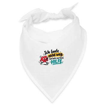 Herz in Not – Hilfe App Motiv - Bandana Dreieckstuch - Weiß - Vorne