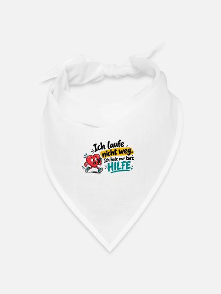 Herz in Not – Hilfe App Motiv - Bandana Dreieckstuch - Weiß