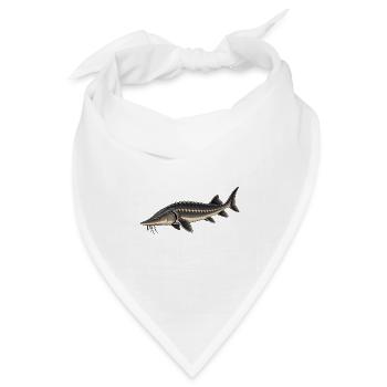 Stör Fisch Angeln - Bandana Dreieckstuch - Weiß - Vorne