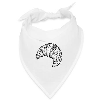 Französische Croissant- und Alpen-Serpentinen-Radfahrerkunst - Bandana Dreieckstuch - Weiß - Vorne