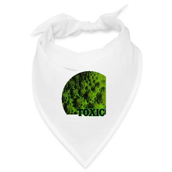 Toxisches, dunkles Romanesco - Bandana Dreieckstuch - Weiß - Vorne