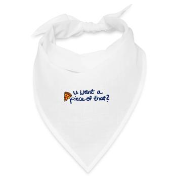 Lustiges Pizza Design für Pizza Lover - Bandana Dreieckstuch - Weiß - Vorne