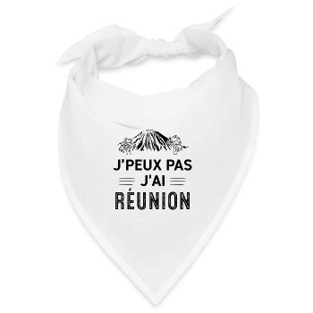 J peut pas j ai reunion t-shirt cadeau humor - Bandana Dreieckstuch - Weiß - Vorne