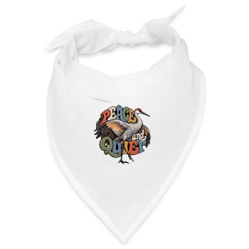 Sandkranich - Bandana Dreieckstuch - Weiß - Vorne