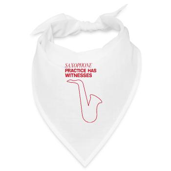 Saxophon – Saxophone Practice Has Witnesses - Bandana Dreieckstuch - Weiß - Vorne