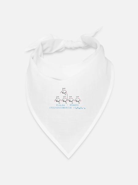 Stärkemolekül - Bandana Dreieckstuch - Weiß