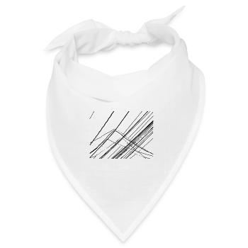 Design Stromkabel parallel und gekreuzt - Bandana Dreieckstuch - Weiß - Vorne