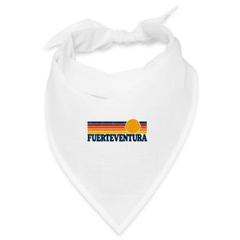 Fuerteventura Sonnenuntergang - Spanien - Kanaren - Bandana Dreieckstuch - Weiß - Vorne