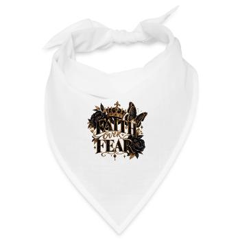 Fear of Fear Royal Floral - Bandana Dreieckstuch - Weiß - Vorne