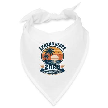 Legende Seit 2026 Retro Sunset - Bandana Dreieckstuch - Weiß - Vorne