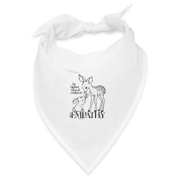 The Highest Form Of Wisdom Is Empathy - Bandana Dreieckstuch - Weiß - Vorne