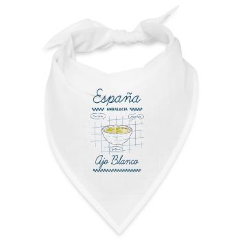 Weißer Knoblauch - Bandana Dreieckstuch - Weiß - Vorne