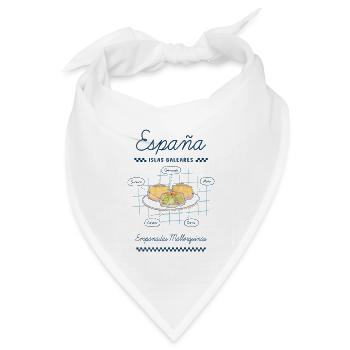 Mallorquinische Empanadas - Bandana Dreieckstuch - Weiß - Vorne