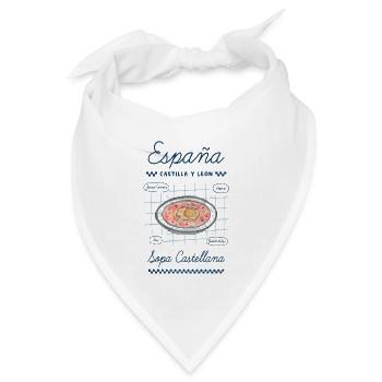 Kastilische Suppe - Bandana Dreieckstuch - Weiß - Vorne