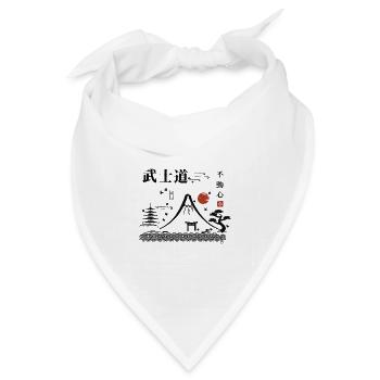 Berg Fuji - Bandana Dreieckstuch - Weiß - Vorne