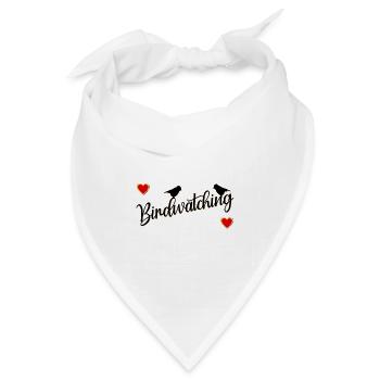 Vögel zur Vogelbeobachtung - Bandana Dreieckstuch - Weiß - Vorne