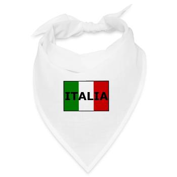 Italienische Flaggen-Typografie - Bandana Dreieckstuch - Weiß - Vorne