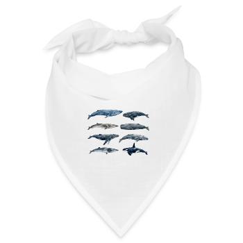 Wale der Welt - Bandana Dreieckstuch - Weiß - Vorne