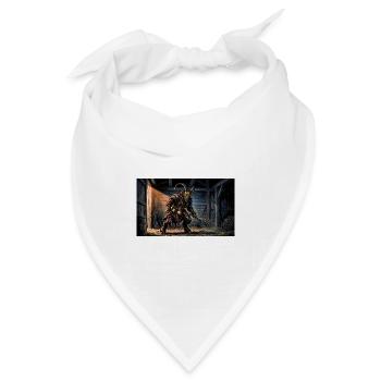 Krampus Alpenweihnachts-Folklore-Tradition Hörner - Bandana Dreieckstuch - Weiß - Vorne