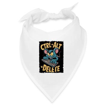 Strg Alt Entf Tastatur Maus Humor - Bandana Dreieckstuch - Weiß - Vorne