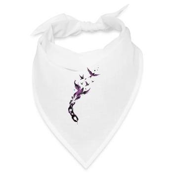 Purple Chain Wings Release - Bandana Dreieckstuch - Weiß - Vorne