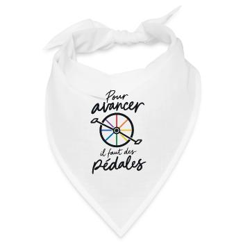 Um voranzukommen: farbige Pedale - Bandana Dreieckstuch - Weiß - Vorne