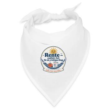 Rente: Endlich Zeit Für Entspannung - Bandana Dreieckstuch - Weiß - Vorne