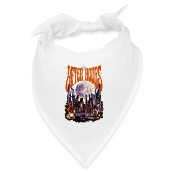 Heldennacht über Skyline - Bandana Dreieckstuch - Weiß - Vorne
