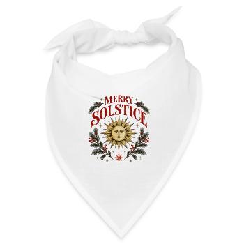 Fröhliche Sonnenwende Wintersonne Volksdesign - Bandana Dreieckstuch - Weiß - Vorne