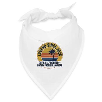 Legende seit 2026: Retro Sonnenuntergang - Bandana Dreieckstuch - Weiß - Vorne