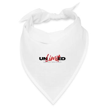 Unlimited – Motivation Erfolg Mindset Spruch - Bandana Dreieckstuch - Weiß - Vorne