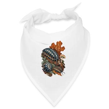 Asselwald – kleine Welt im Moos - Bandana Dreieckstuch - Weiß - Vorne