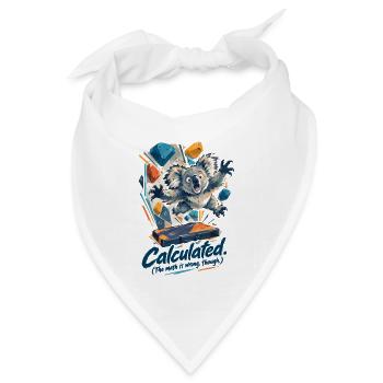Koala Dyno: Calculated (The math is wrong though) - Bandana Dreieckstuch - Weiß - Vorne