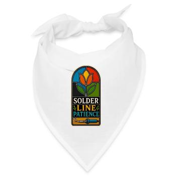 SOLDER LINE PATIENCE Geduld - Bandana Dreieckstuch - Weiß - Vorne