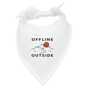 Offline Outside – Berge & Natur - Bandana Dreieckstuch - Weiß - Vorne