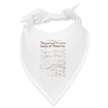 US-Unabhängigkeitserklärung - Bandana Dreieckstuch - Weiß - Vorne