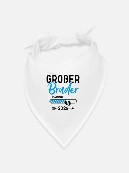 Großer Bruder Loading 2026 - Bandana Dreieckstuch - Weiß