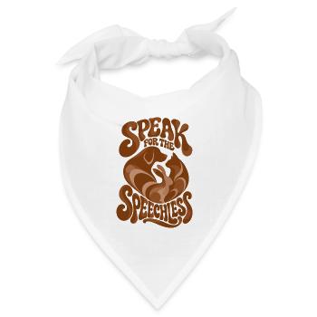 Speak For The Speechless - Bandana Dreieckstuch - Weiß - Vorne
