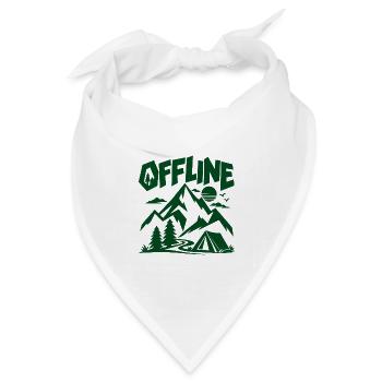 Offline – Berge Camping Wandern Natur Abenteuer - Bandana Dreieckstuch - Weiß - Vorne