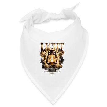 Light – Gott ist Licht Bibelvers 1 Johannes 1:5 - Bandana Dreieckstuch - Weiß - Vorne