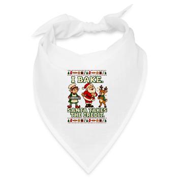 Weihnachtsbäckerei Plätzchen Backen - Bandana Dreieckstuch - Weiß - Vorne