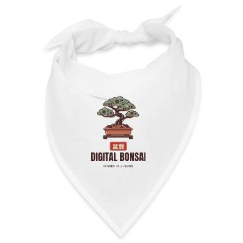 Digital Bonsai Schaltplatine Cable Tree Zen - Bandana Dreieckstuch - Weiß - Vorne