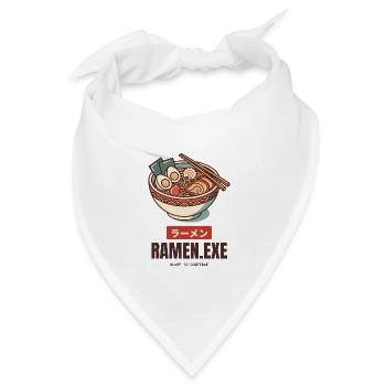 Ramen EXE Nudelschalen-Programmierer Japanisch - Bandana Dreieckstuch - Weiß - Vorne