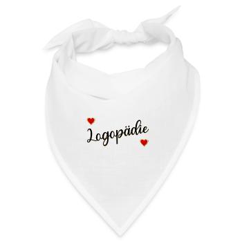 Logopädie - Bandana Dreieckstuch - Weiß - Vorne