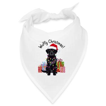 Hund Weihnachten Hunde Weihnachtspullover  - Bandana Dreieckstuch - Weiß - Vorne