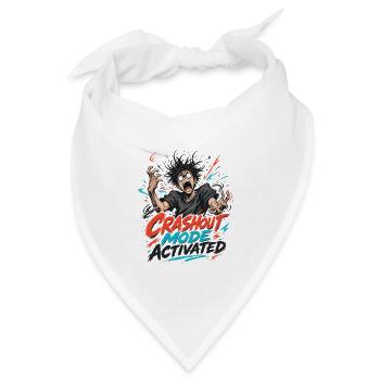 Crashout Modus Aktiviert - Bandana Dreieckstuch - Weiß - Vorne