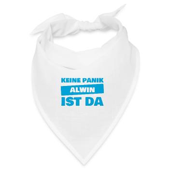 Name Alwin - Bandana Dreieckstuch - Weiß - Vorne